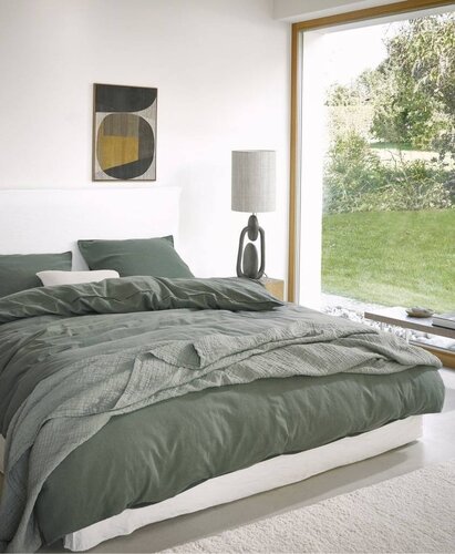 Marc O'Polo Marc O'Polo dekbedovertrek Senja green 240x220 afbeelding