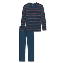 Schiesser Pyjama 159622 heren blauw/rood
