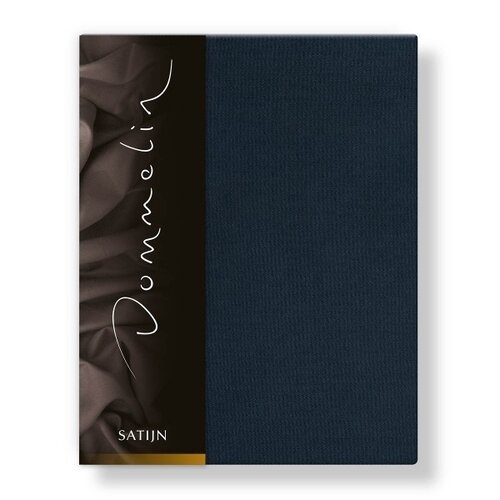 Dommelin Dommelin Hoeslaken Uni Satijn 300TC 540 Nachtblauw 100x200/30 afbeelding