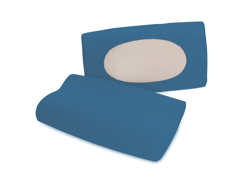 Schlafgut Schlafgut Pure flexible Kussensloop S-XL 615 Blue Mid afbeelding