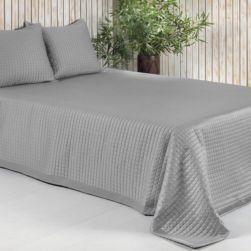 Dommelin Dommelin Sprei Chicago Satijn 300TC Zilver 50x260 cm afbeelding