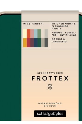Schlafgut Badstof Hoeslaken XL - 180x200 - 200x200 690 Green Deep