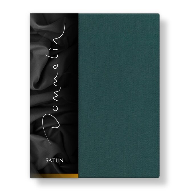 Dommelin Laken Uni Satijn 300TC 536 Antiekgroen 160x270 cm