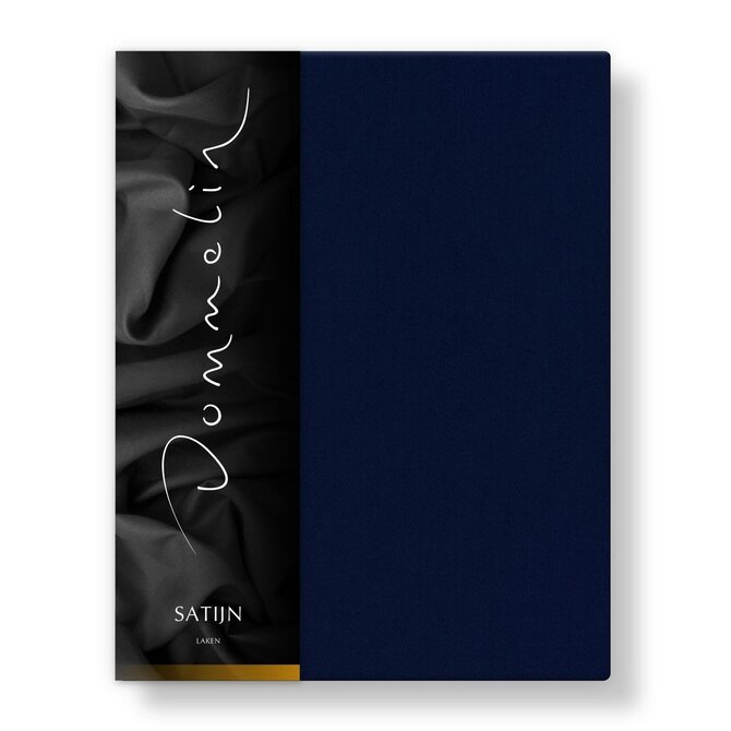 Dommelin Laken Uni Satijn 300TC 524 Navy 270x300 cm
