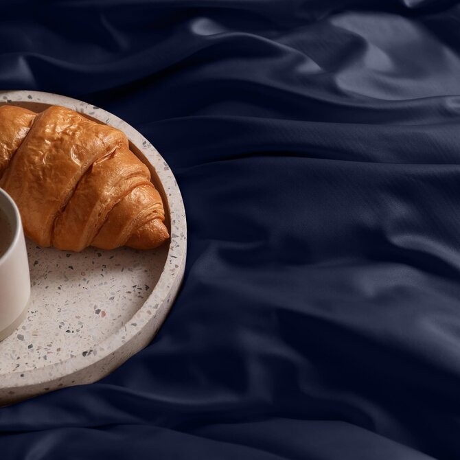 Dommelin Laken Uni Satijn 300TC 524 Navy 270x300 cm