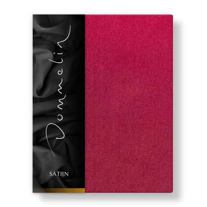 Dommelin Laken Uni Satijn 300TC 579 Cherry 200x270 cm