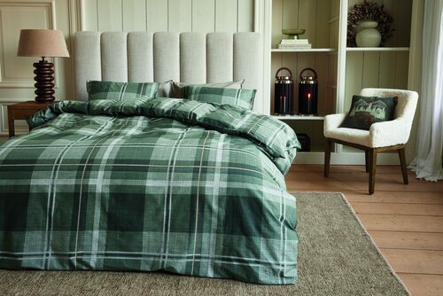 Rivièra Maison Rivièra Maison Dekbedovertrek Tartan Check Groen 240x200/220 cm afbeelding
