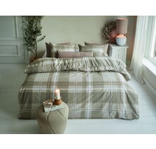Rivièra Maison Kussensloop Tartan Check Zand 60x70 cm