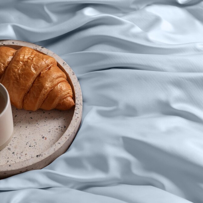 Dommelin Laken Uni Satijn 300TC 529 Lichtblauw 270x300 cm