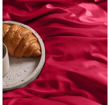 Dommelin Laken Uni Satijn 300TC 579 Cherry 240x270 cm