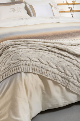 Dommelin Plaid Maxi Wol Mix Naturel 90x150 cm