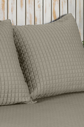 Dommelin Sierkussenhoes Chicago Satijn 300TC Taupe 40x40 cm