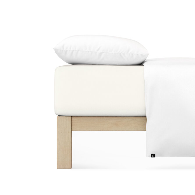 Schlafgut Pure Jersey Hoeslaken M - 120x200 - 130x220 181 Off-White