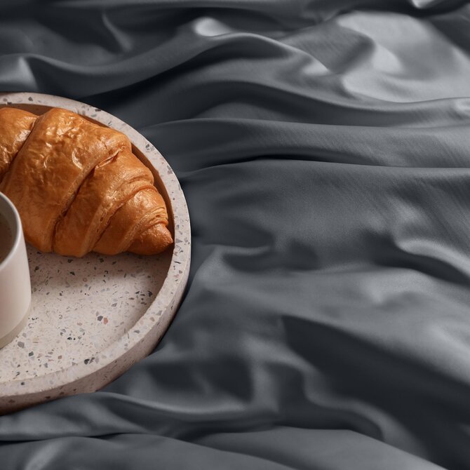 Dommelin Laken Uni Satijn 300TC 555 Olifantgrijs 240x270 cm