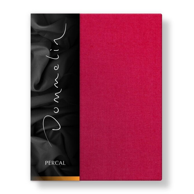 Dommelin Hoeslaken Uni Percal 200TC 579 Cherry 200x200/30