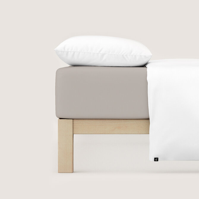 Schlafgut Pure Jersey Hoeslaken XL - 180x200 - 200x220 496 Sand Mid