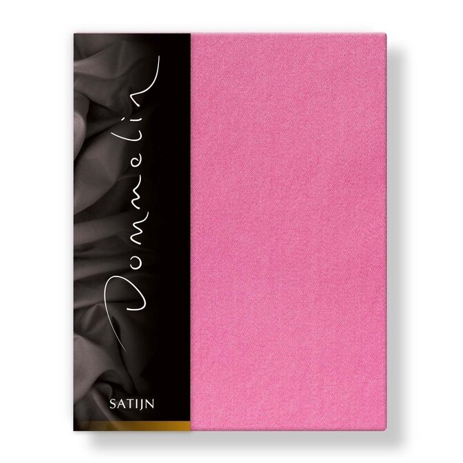 Dommelin Hoeslaken Uni Satijn 300TC 578 Fuchsia 90x200/30