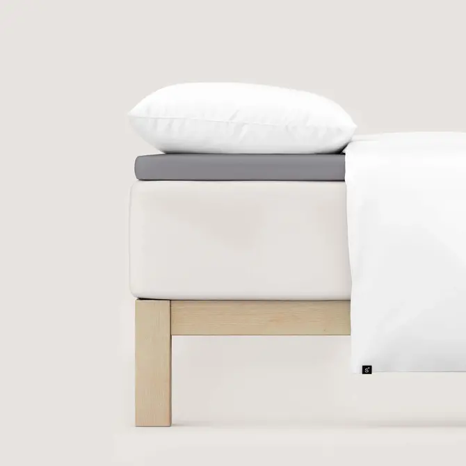 Schlafgut Pure Split-Topper Hoeslaken XL - 180x200 - 200x220 128 Grey Mid