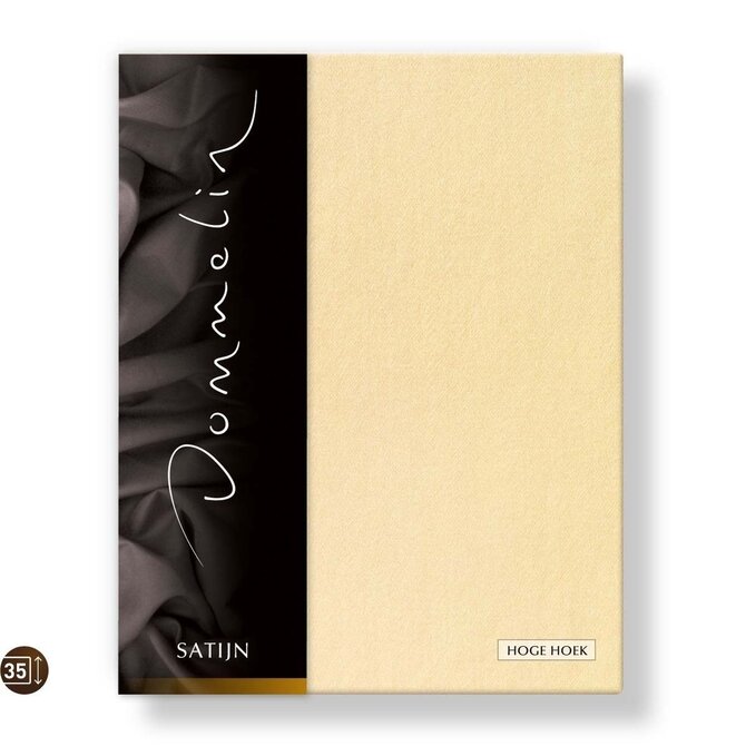 Dommelin Hoeslaken Uni Satijn 300TC 532 Lichtgeel 120x200/30