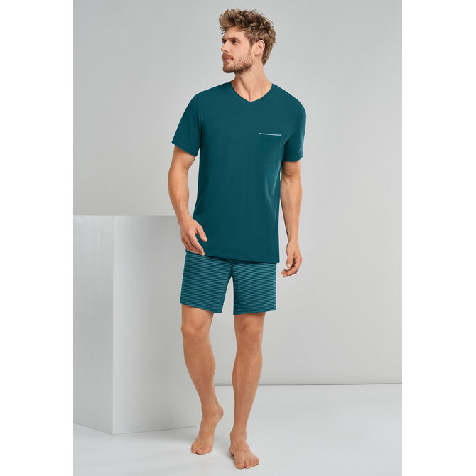 Schiesser shortama  174529 heren petrol Schiesser shortama  174529 heren petrol