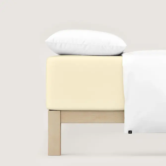 Schlafgut Pure Jersey Boxspring Hoeslaken XL - 180x200 - 200x220 132 Yellow Light