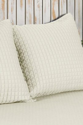 Dommelin Sierkussenhoes Chicago Satijn 300TC Ecru 40x40 cm