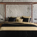 Dommelin Dommelin Dekbedovertrek Listra Satijn 300tc Zwart-Brons 140x200/220