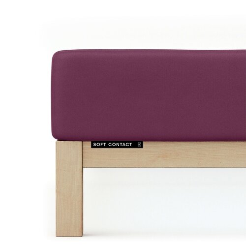 Schlafgut Schlafgut Soft Contact Jersey Flanel Hoeslaken XL - 180x200 - 200x200 542 Purple Deep afbeelding