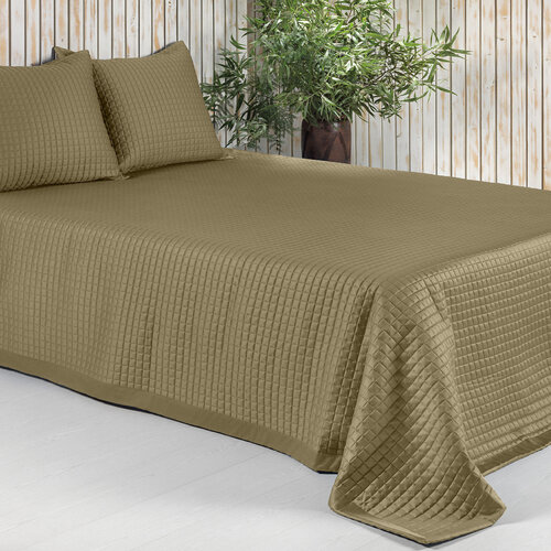 Dommelin Dommelin Sprei Chicago Satijn 300TC Brons 260x280 cm afbeelding