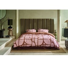 VT wonen Dekbedovertrek Bold Shapes Zachtroze 140x200/220 cm