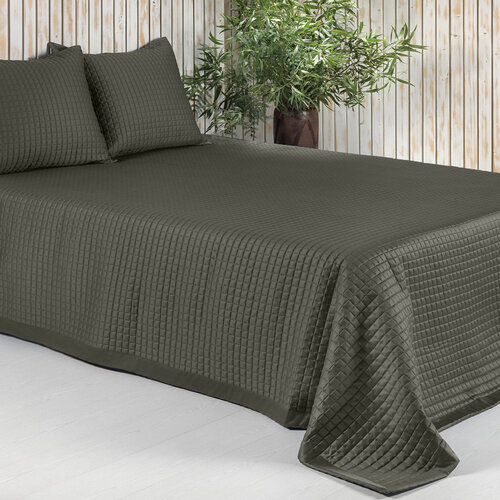 Dommelin Dommelin Sprei Chicago Satijn 300TC Leem 260x280 cm afbeelding