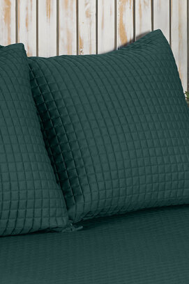 Dommelin Sierkussenhoes Chicago Satijn 300TC Antiekgroen 40x40 cm