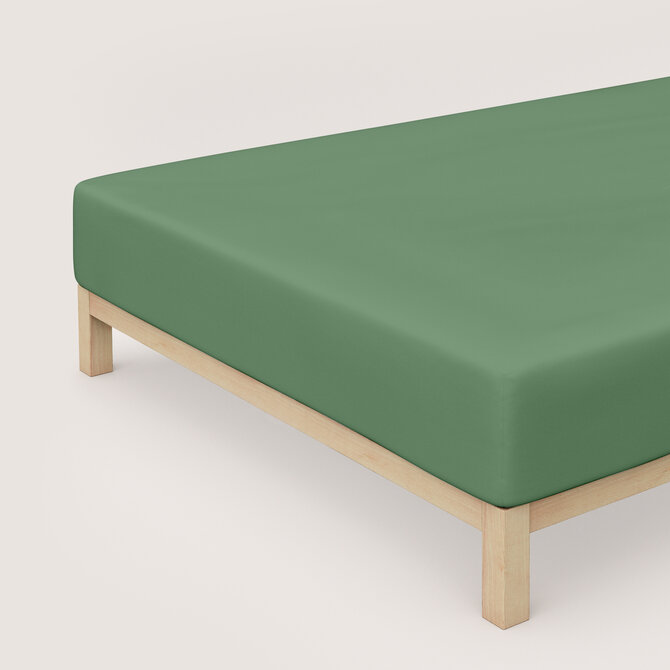 Schlafgut Pure Jersey Boxspring Hoeslaken L - 140x200 - 160x220 665 Green Mid