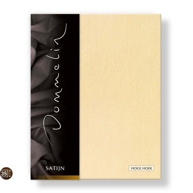 Dommelin Hoeslaken Uni Satijn 300TC 532 Lichtgeel 140x200/30