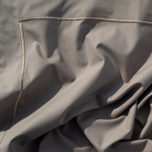 Dommelin Dommelin Dekbedovertrek Cortina Percal 200TC Taupe-Taupe 240x200/220 cm afbeelding