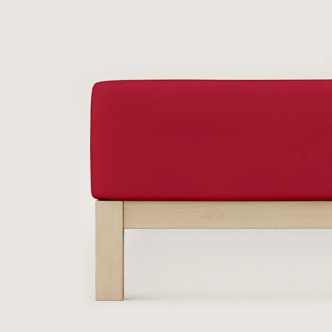 Schlafgut Pure Jersey Boxspring Hoeslaken XL - 180x200 - 200x220 285 Red Deep