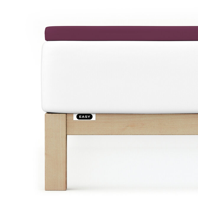 Schlafgut EASY Jersey Elasthan Topper Hoeslaken S - 90x190 - 100x220 542 Purple Deep