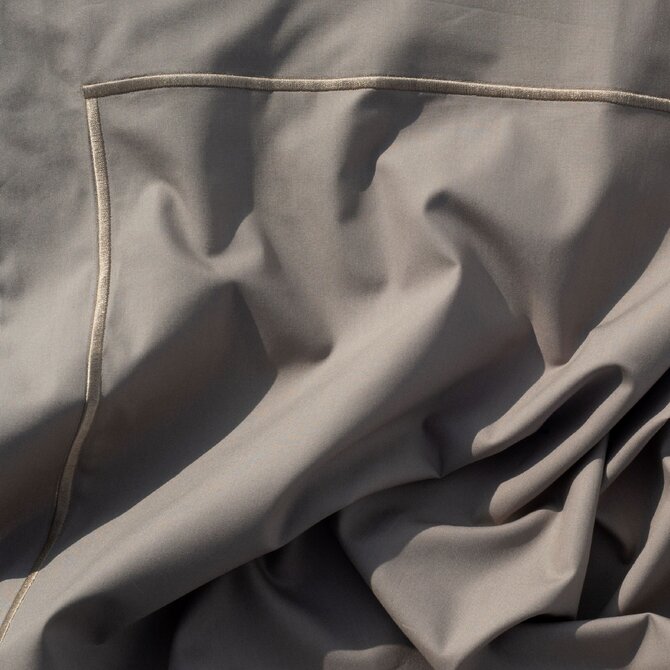 Dommelin Dekbedovertrek Cortina Percal 200TC Taupe-Taupe 140x200/220 cm