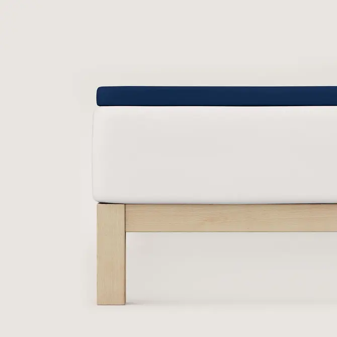 Schlafgut Pure Jersey Topper Hoeslaken M - 120x200 - 130x220 570 Blue Deep