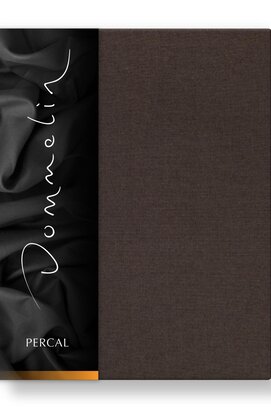 Dommelin Hoeslaken Uni Percal 200TC 557 Bruin 180x200/30