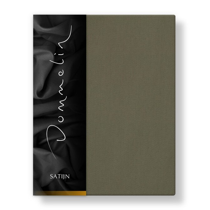 Dommelin Laken Uni Satijn 300TC 589 Olijf 270x300 cm
