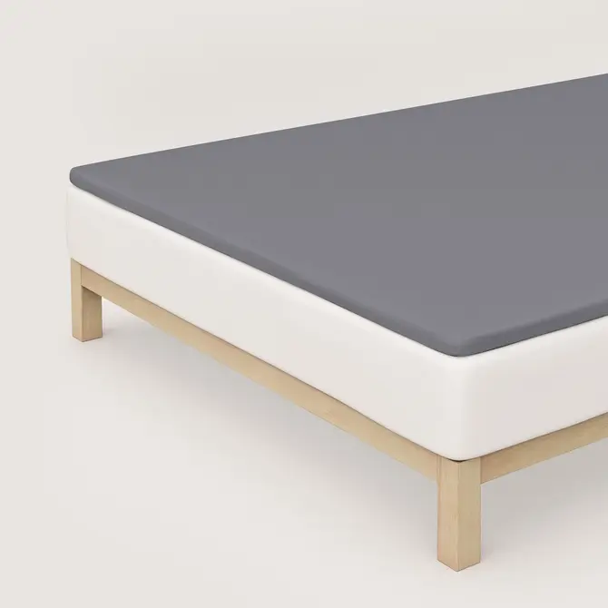 Schlafgut Pure Jersey Topper Hoeslaken S - 90x190 - 100x220 128 Grey Mid