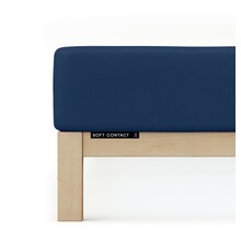 Schlafgut Soft Contact Jersey Flanel Hoeslaken L - 140x200 - 160x200 570 Blue Deep