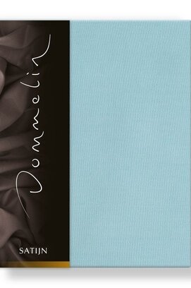 Dommelin Hoeslaken Uni Satijn 300TC 591 Pastelblauw 120x200/30