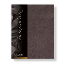 Dommelin Hoeslaken Uni Satijn 300TC 557 Bruin 160x200/30