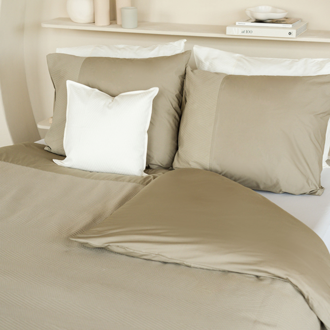 Dommelin Dekbedovertrek Liva Percal 200TC Kaki 240x200/220 cm