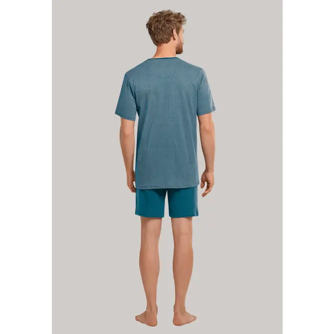 Schiesser heren shortama 173862 petrol Schiesser heren shortama 173862 petrol