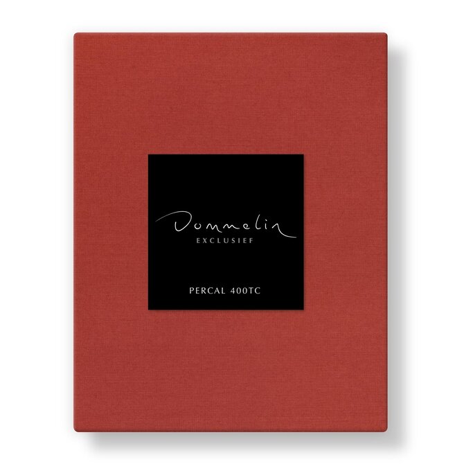 Dommelin Topper Hoeslaken Uni Percal 400TC 727 Koraal 120x220/9