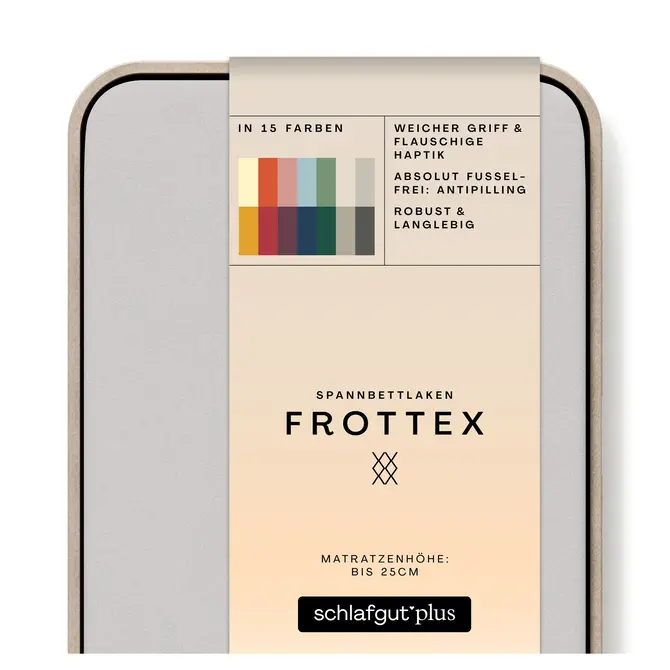 Schlafgut Badstof Hoeslaken XL - 180x200 - 200x200 511 Grey Light