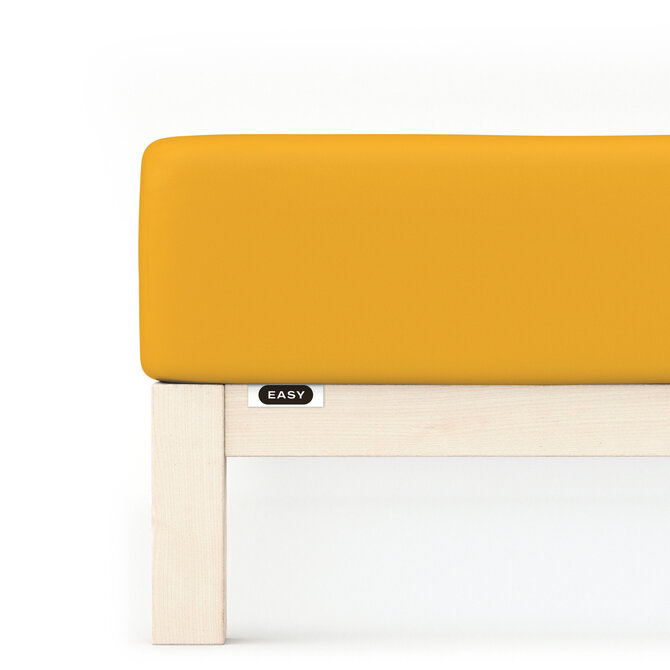 Schlafgut EASY Jersey Elasthan Hoeslaken XL - 180x200 - 200x220 196 Yellow Deep